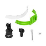BSDDP Universal Motorcycle Helmet Mount for Action Cameras Fits Curved/Flat Surfaces(Green)