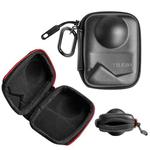 TELESIN Open Bottom PU Carrying Case for DJI Osmo 360 Camera Protective Pouch with Carabiner Clip