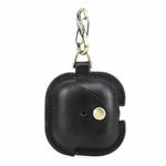 For AirPods 4 CONTACTS FAMILY CF1209 Earphone Leather Snap Case Full Protection Against Drops(Black)