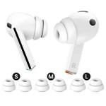 For Samsung Galaxy Buds3 Pro AhaStyle DD09 3pairs S+M+L Silicone Earbuds Earphone Protective Case With Dust Filter(White)