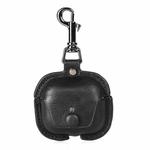 For Airpods 3 CONTACTS FAMILY CF1142 Hook Portable Anti Drop Bluetooth Earphone Leather Case(Black)