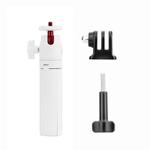 Flymile 15.8-30.8cm Tripod Selfie Stick for Action Cameras With 360-degree Adjustable Ball Head & Cold Shoe(White)