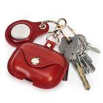 For Airpods Pro / Airtag CONTACTS FAMILY CFG2001+CFG2002 2 In 1 Anti Loss Leather Case(Red)