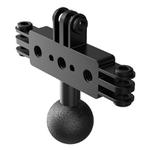 1 Inch Ball Head To 3 Card Aluminum Alloy 3 Station Live Streaming Stand Action Camera Multi Functional Expansion Adapter Accessory