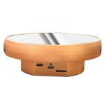 Multi-purpose Mirror Electric Rotating Disc Battery / USB Powered Photography Live Display Stand, Size: 16cm Gold