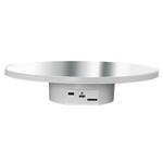 Multi-purpose Mirror Electric Rotating Disc Battery / USB Powered Photography Live Display Stand, Size: 25cm White