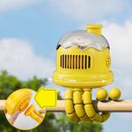 Octopus Clip-On Handheld Silent Bladeless Fan For Strollers, Color: Oscillating Yellow