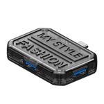 3 In 1 USB HUB Multi Port Hub Computer Converter, Color: BX3C Black