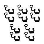 10pcs Silicone Locking Buckle Sports Camera Accessories Safety Buckle Surfboard Base Fixed Base Plug Anti-Release Buckle(Black)