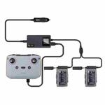 For DJI Mavic Air 2 / Air 2S YX Car Charger with Digital Display Dual-Battery Rapid Charger Hub(Black)