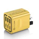 BK321 50W 3USB+3Type-C 6-Ports Fast Charging Phone Charger UK Plug (Yellow)