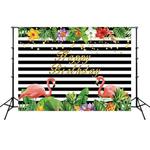 2.1m x 1.5m Flamingo Children Birthday Party Cartoon Photography Background Cloth