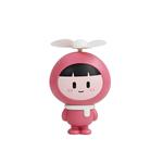 Cute Cartoon Puppet Handheld Mini Fan Creative Children Students Portable USB Charging Fan(Rose Red)