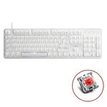 Rapoo MT710 104 Keys White Backlight Office Machinery Wired Keyboard(Red Shaft)
