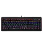 Rapoo V500L 104-keys Mixed Color Light Wired Gaming  Mechanical Keyboard Office Desktop Computer Keyboard(Black Shaft)