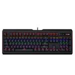 Rapoo V500L 104-keys Mixed Color Light Wired Gaming  Mechanical Keyboard Office Desktop Computer Keyboard(Tea Shaft)