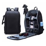SLR Camera Bag Anti-theft Waterproof Large Capacity Shoulder Outdoor Photography Bag Fashion Camera Backpack(Black)