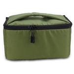 Water-resistant DSLR Padded insert Case Waterproof Zipper Removable Partition Camera Bags(Army Green)