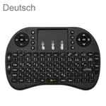 Support Language: German i8 Air Mouse Wireless Keyboard with Touchpad for Android TV Box & Smart TV & PC Tablet & Xbox360 & PS3 & HTPC/IPTV