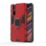 PC + TPU Shockproof Protective Case for Vivo V15 Pro, with Magnetic Ring Holder (Red)