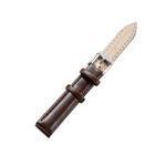 CAGARNY Simple Fashion Watches Band Silver Buckle Leather Watch Band, Width: 14mm(Brown)