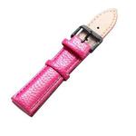 CAGARNY Simple Fashion Watches Band Black Buckle Leather Watch Band, Width: 20mm(Magenta)