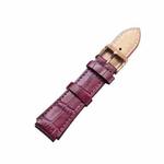 CAGARNY Simple Fashion Watches Band Gold Buckle Leather Watch Band, Width: 18mm(Purple)