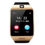 Q18S 1.54 inch IPS Screen MTK6260A Bluetooth 3.0 Smart Watch Phone, Pedometer / Sedentary Reminder / Sleeping Monitor  / Anti-Loss / Remote Camera / GSM / 0.3M Camera (Black + Gold)