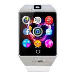 Q18S 1.54 inch IPS Screen MTK6260A Bluetooth 3.0 Smart Watch Phone, Pedometer / Sedentary Reminder / Sleeping Monitor  / Anti-Loss / Remote Camera / GSM / 0.3M Camera (White + Silver)