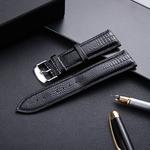 Lizard Texture Leather Strap  Watch Band, Size: 16mm(Black)