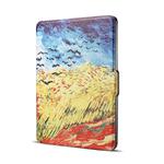 Van Gogh Oil Painting Print Horizontal Flip PU Leather Protective Case for Amazon Kindle Paperwhite 1 & 2 & 3 with Sleep / Wake-up
