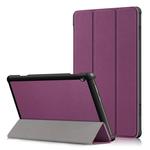 3-folding Custer Texture Deformation Flip Leather Case for Lenovo Tab M10 TB-X605F / X505F(Purple)