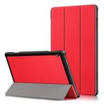 3-folding Custer Texture Deformation Flip Leather Case for Lenovo Tab M10 TB-X605F / X505F(Red)