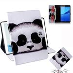 Panda Pattern Horizontal Flip Leather Case for Huawei MediaPad M5 Lite 8 / Honor Tab 5, with Holder & Card Slot & Wallet
