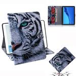 Tiger Pattern Horizontal Flip Leather Case for Huawei MediaPad M5 Lite 10.1, with Holder & Card Slot & Wallet