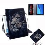 Lion Pattern Horizontal Flip Leather Case for Huawei MediaPad M5 Lite 10.1, with Holder & Card Slot & Wallet