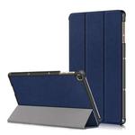 Custer Painted 3-folding Holder Tablet PC Leather Case For Honor Pad 7 10.1inch/X8/X8 Lite(Dark Blue)