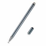 JD02 Universal Magnetic Pen Cap Pan Head + Fiber Cloth 2 in 1 Stylus Pen for Smart Tablets and Mobile Phones (Cosmic Grey)