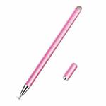 JD02 Universal Magnetic Pen Cap Pan Head + Fiber Cloth 2 in 1 Stylus Pen for Smart Tablets and Mobile Phones (Rose Gold)