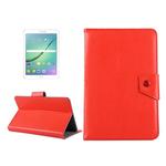 10 inch Tablets Leather Case Crazy Horse Texture Protective Case Shell with Holder for Asus ZenPad 10 Z300C, Huawei MediaPad M2 10.0-A01W, Cube IWORK10(Red)
