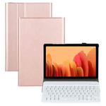 A500S Detachable Bluetooth Backlight Keyboard Ultrathin Horizontal Flip Leather Tablet Case with Holder for Samsung Galaxy Tab A7 10.4 (2020) T500 / T505(Rose Gold)