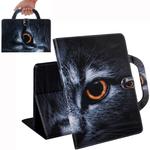 Half-Faced Cat Pattern Horizontal Flip Leather Case for Amazon Kindle Fire HD 10 2015/2017, with Holder & Card Slot & Wallet