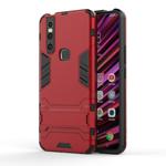 Shockproof PC + TPU Case for VIVO V15, with Holder(Red)