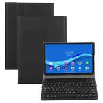 AM11 2 in 1 Removable Bluetooth Keyboard + Protective Leather Tablet Case with Holder for Lenovo M10 FHD REL TB-X605FC/LC(Black)