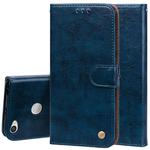 For Xiaomi  Redmi Note 5A Pro / Prime Business Style Oil Wax Texture Horizontal Flip Leather Case with Holder & Card Slots & Wallet & Lanyard(Blue)