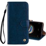 For Xiaomi  Redmi 5A Business Style Oil Wax Texture Horizontal Flip Leather Case with Holder & Card Slots & Wallet & Lanyard(Blue)