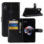 For Xiaomi  Redmi Note 5 Pro Litchi Texture Horizontal Flip Protective Leather Case with Holder & Card Slots & Wallet (Black)