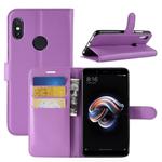 For Xiaomi  Redmi Note 5 Pro Litchi Texture Horizontal Flip Protective Leather Case with Holder & Card Slots & Wallet (Purple)