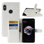 For Xiaomi  Redmi Note 5 Pro Litchi Texture Horizontal Flip Protective Leather Case with Holder & Card Slots & Wallet (White)