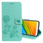 For Xiaomi Redmi 5 Plus Rose Embossed Horizontal Flip Environmental PU Leather Case with Holder & Card Slots & Wallet(Green)